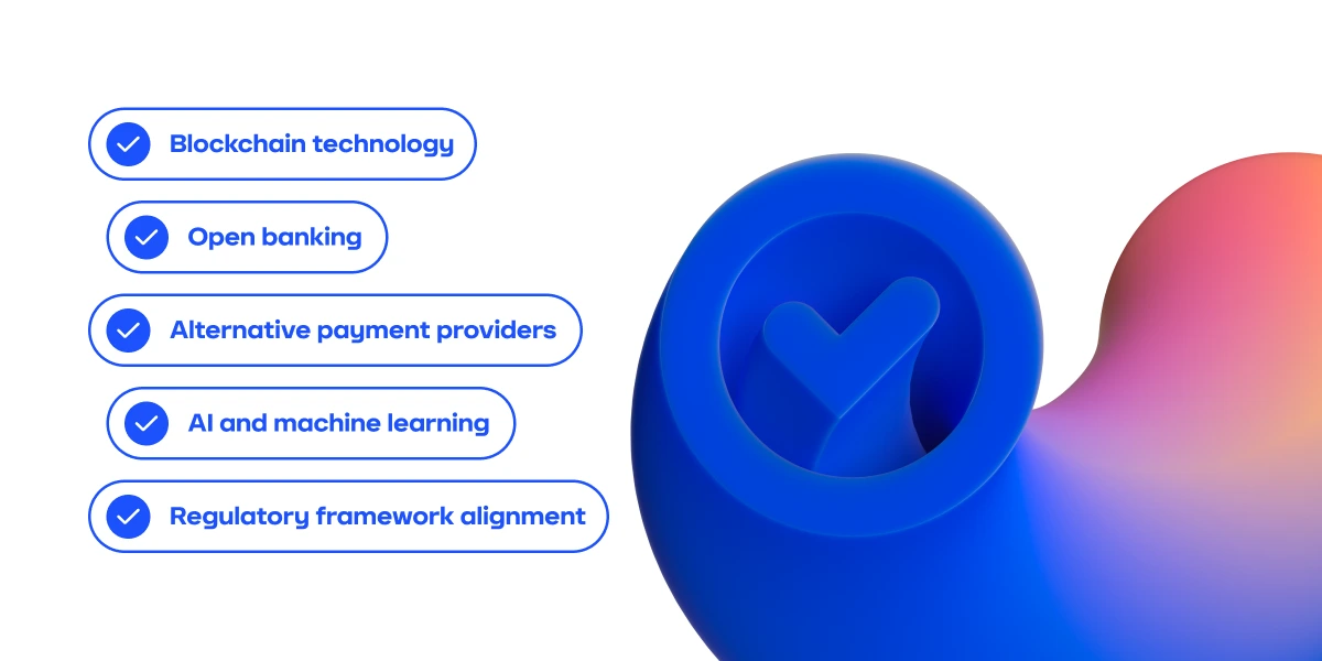 Cross-border payment technologies with a confirmation icon